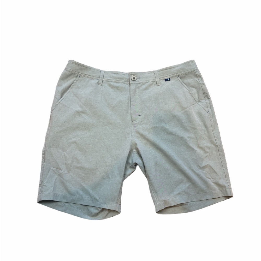 Live Forever Golf Shorts Mens 36 Light Green Performance Casual